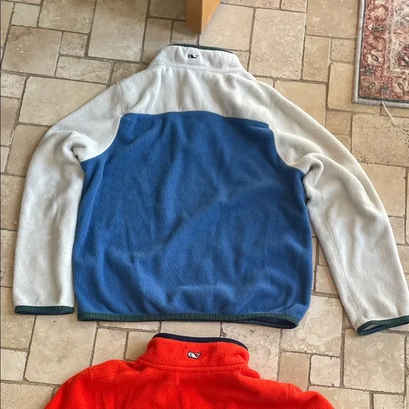 Vineyard Vines Two Colorblock Fleece Pullover Shirts Size Small 8-10 - Picture 4 of 4